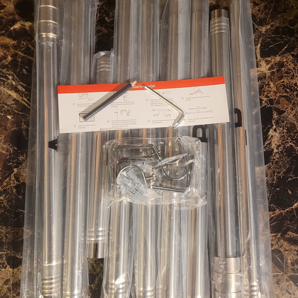 stainless steel curtain rods